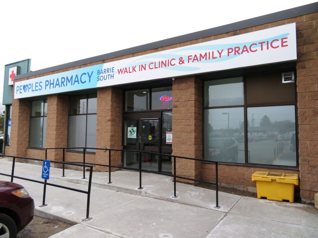Interior of Barrie Peoples Pharmacy and South Barrie Clinic, 320 Yonge St.
